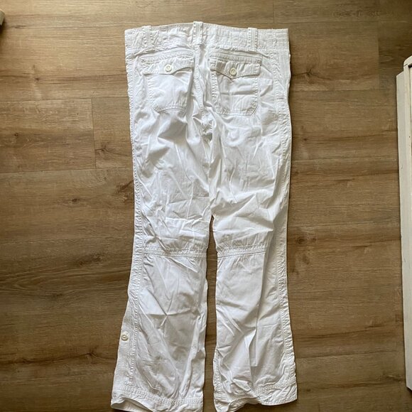 White Cotton Cargo Pant - Picture 4 of 11